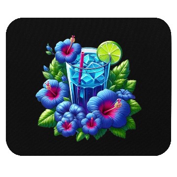 Discover Blue hibiscus tea Mouse Pads