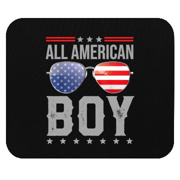 Discover All American Boy Retro US Flag Sunglasses Matching Mouse Pads