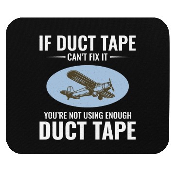 Discover Aircraft Mechanic Aviation Technician Duct Tape Mouse Pads