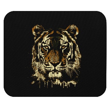 Discover Tiger - Distressed / Grunge / Blacktee Mouse Pads