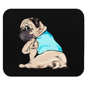 Discover PUGS LOVE DAD Mouse Pads