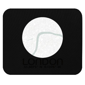 Discover London Map with GPS location Mouse Pads