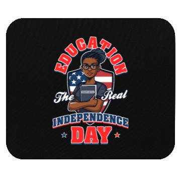 Discover Patriotic Teacher Education Real Independence Mouse Pads