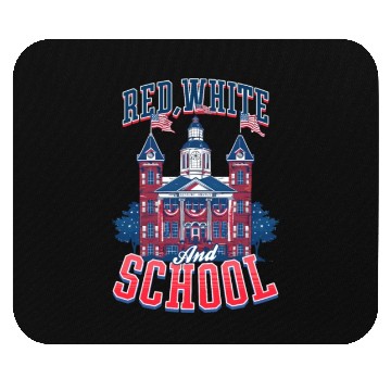 Discover Patriotic Teacher Red, White, and School Mouse Pads