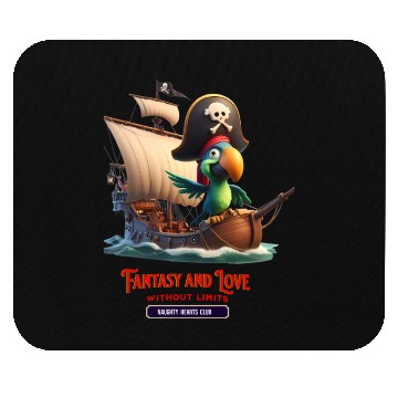 Discover pirate parrot Mouse Pads