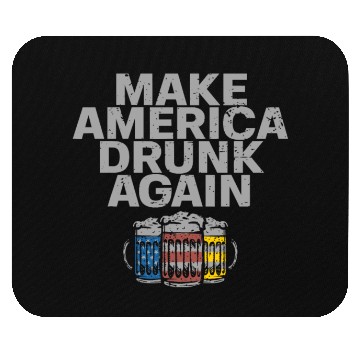 Discover Make America Drunk Again Funny Drinking US Flag Mouse Pads