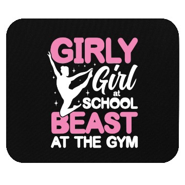 Discover Girly Girl At School Beast At The Gym Mouse Pads