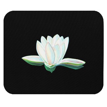 Discover White Lotus Illustration Mouse Pads