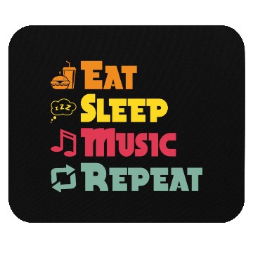 Discover Eat Sleep Music Repeat Mouse Pads
