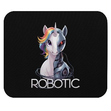 Discover Funny Unicorn Robot Robotic Cuddling Cyborg Mouse Pads