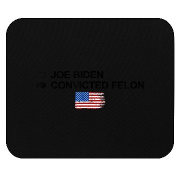 Discover Joe Biden Vs Convicted Felon Funny 2024 Flag Mouse Pads