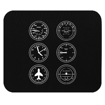 Discover Aviation Flight Instruments Mouse Pads