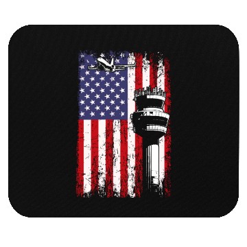 Discover American Flag US, air traffic controller Mouse Pads