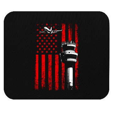 Discover American Flag US, air traffic controller Mouse Pads