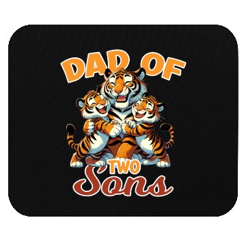 Discover Strong Tiger with Tiger Kid for a Dad Mouse Pads