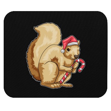 Discover Squirrel Christmas Candy cane Mouse Pads