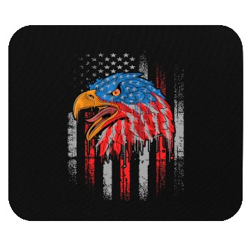Discover Retro US Flag Funny 4th July Bald Eagle Patriotic Mouse Pads