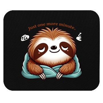 Discover Sloth Just One More Minute Mouse Pads