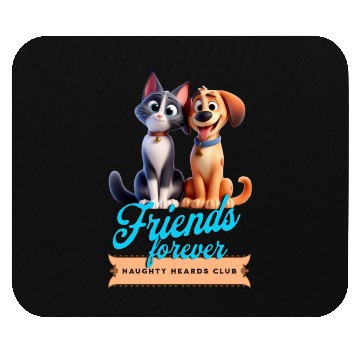 Discover dog and cat friends Mouse Pads