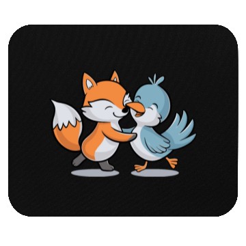 Discover Cute Fox and Bird Friends Mouse Pads