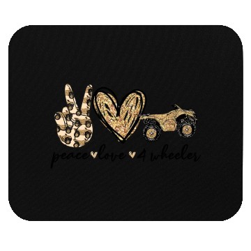 Discover Womens Quad ATV Peace Love 4-Wheeler Bikes Mouse Pads