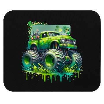 Discover Monster Truck Shamrock Mouse Pads