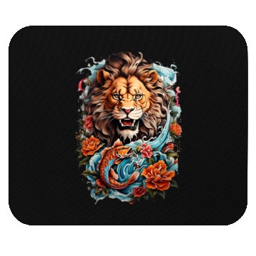 Discover Floral Lion Mouse Pads