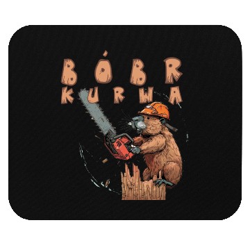 Discover Beaver Lumberjack Chainsaw Mouse Pads