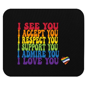 Discover LGBTQ Support quote Mouse Pads