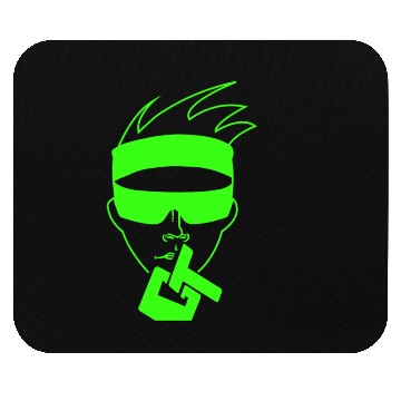 Discover Green neon face GT Mouse Pads