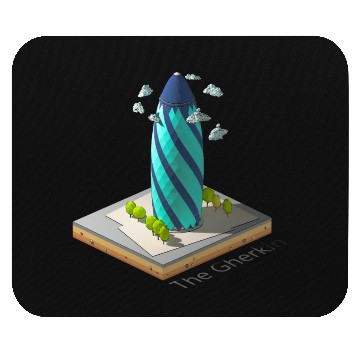 Discover Geometric low poly The Gherkin Mouse Pads