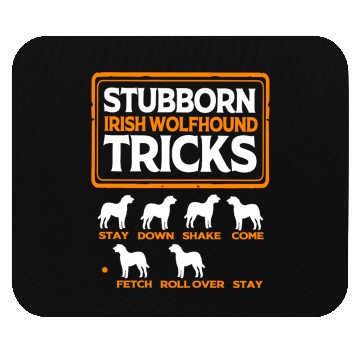 Discover Funny Irish Wolfhound Owner Training Dog Tricks Mouse Pads