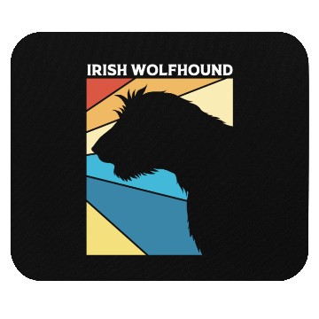 Discover Retro 80s Irish Wolfhound Dog Silhouette Mouse Pads