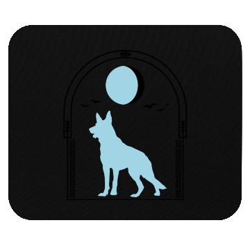 Discover German Shepherd Celestial GSD Dog Moon Tarot Mouse Pads