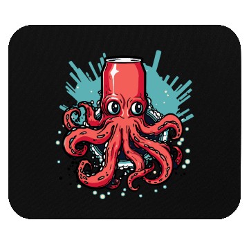 Discover OctoFizz: Can of Octopus Soda Mouse Pads