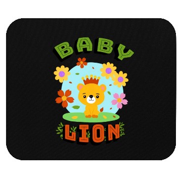 Discover Cute baby lion Mouse Pads