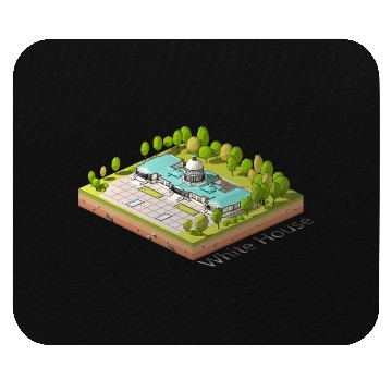 Discover Geometric low poly White House Mouse Pads