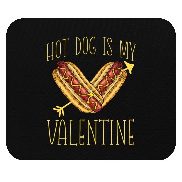 Discover Hot Dog Adult Heart Valentines Day Mouse Pads