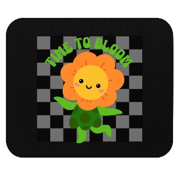 Discover Time to Bloom: Floral Print Design Mouse Pads