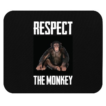 Discover Respect The Monkey Photo Funny Primate Ape Lover Mouse Pads
