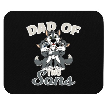 Discover Strong Wolf with Wolf Child for a Dad Mouse Pads