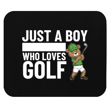 Discover Golfing Bear Just A Boy Who Loves Golf Mouse Pads