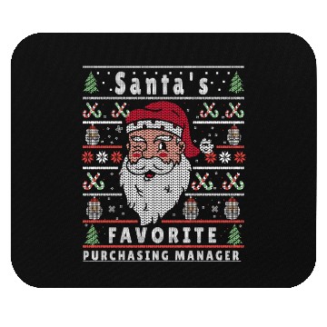 Discover Santas XMAS Ugly Christmas Purchasing-Manager Mouse Pads