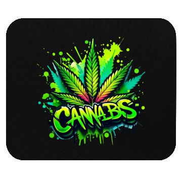 Discover Cannabis Green Mouse Pads