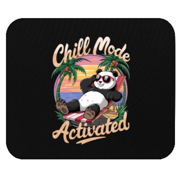 Discover Panda Beach Vacation Mouse Pads