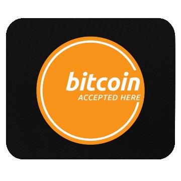 Discover Bitcoin Accepted Here Promo Mouse Pads