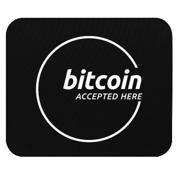 Discover Bitcoin Accepted Here Promo Mouse Pads
