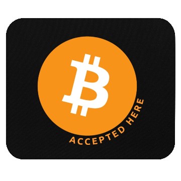 Discover Bitcoin Accepted Here Promo Mouse Pads