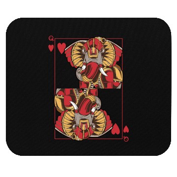 Discover Elephant Steampunk Card Game Heart Queen Poker Mouse Pads
