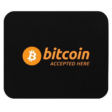 Discover Bitcoin Accepted Here Promo Mouse Pads